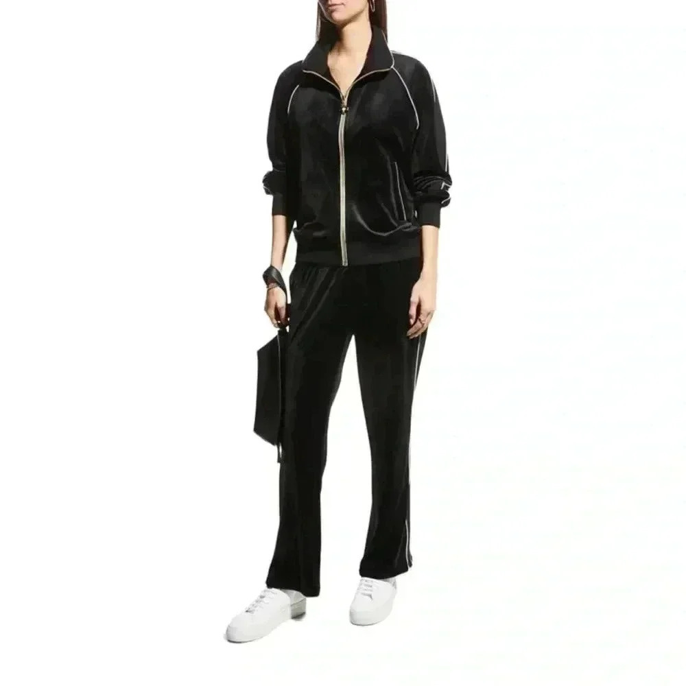 Moose Knuckles x Jennifer Meyer Black Velour Track Pant size S - Picture 10 of 10